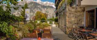 Biergarten mit Bergblick Axams