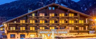 Hotel Axams Beleuchtung Abends im Winter